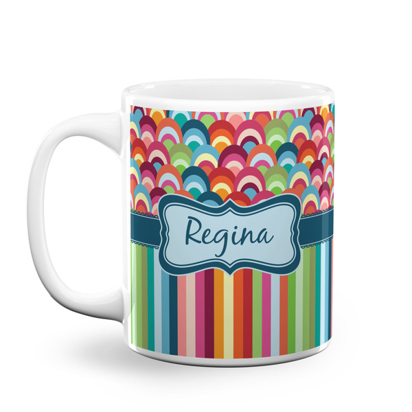Custom Retro Scales & Stripes Coffee Mug (Personalized)