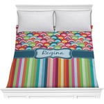 Retro Scales & Stripes Comforter - Full / Queen (Personalized)