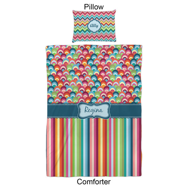 Retro Scales & Stripes Comforter Set - Twin XL - Approval