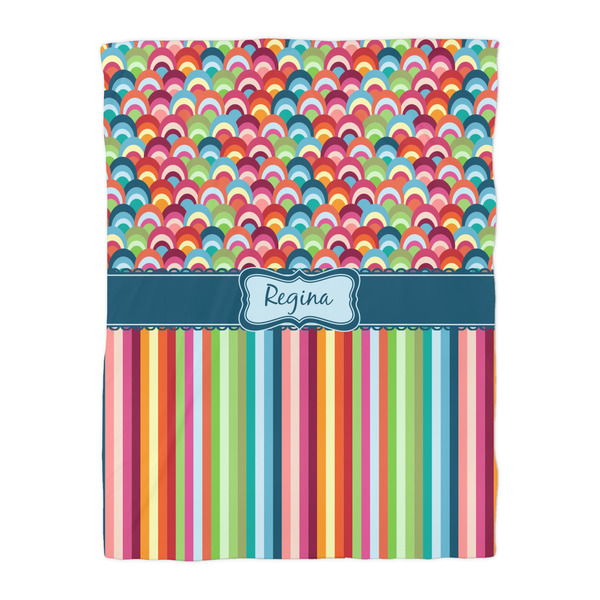 Retro Scales & Stripes Comforter - Twin - Front