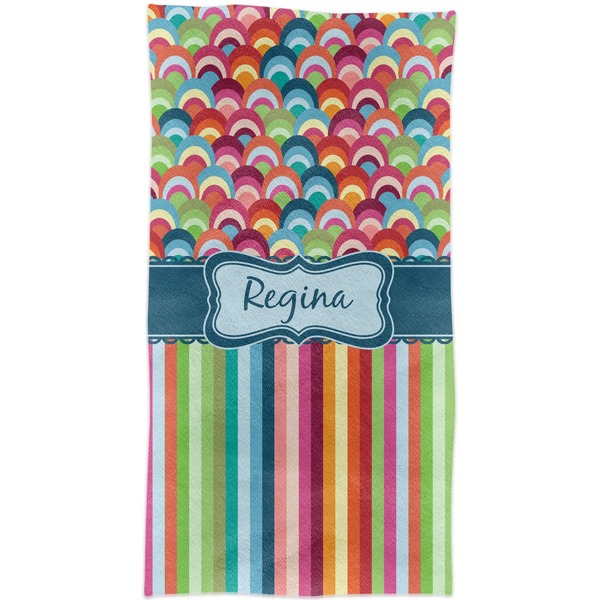 Retro Scales & Stripes Crib Comforter/Quilt - Apvl