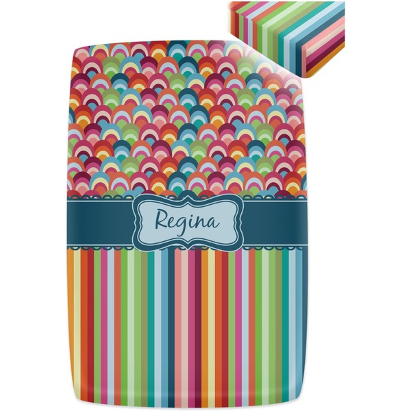 Retro Scales & Stripes Crib Fitted Sheet - Apvl