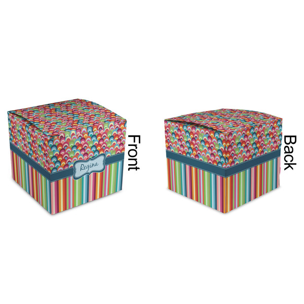 Retro Scales & Stripes Cubic Gift Box - Approval