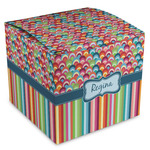 Retro Scales & Stripes Cube Favor Gift Boxes (Personalized)