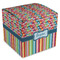 Retro Scales & Stripes Cube Favor Gift Boxes (Personalized)
