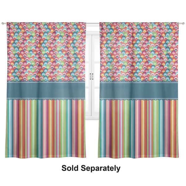 Retro Scales & Stripes Curtains Double