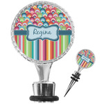 Retro Scales & Stripes Wine Bottle Stopper (Personalized)