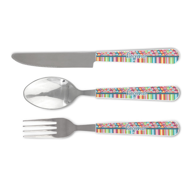 Custom Retro Scales & Stripes Cutlery Set (Personalized)