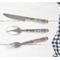 Retro Scales & Stripes Cutlery Set - w/ PLATE