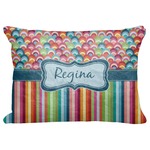 Retro Scales & Stripes Decorative Baby Pillowcase - 16"x12" (Personalized)