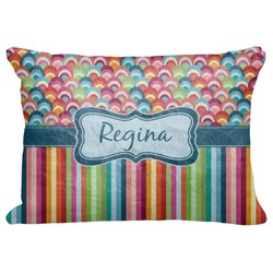 Retro Scales & Stripes Decorative Baby Pillowcase - 16"x12" (Personalized)