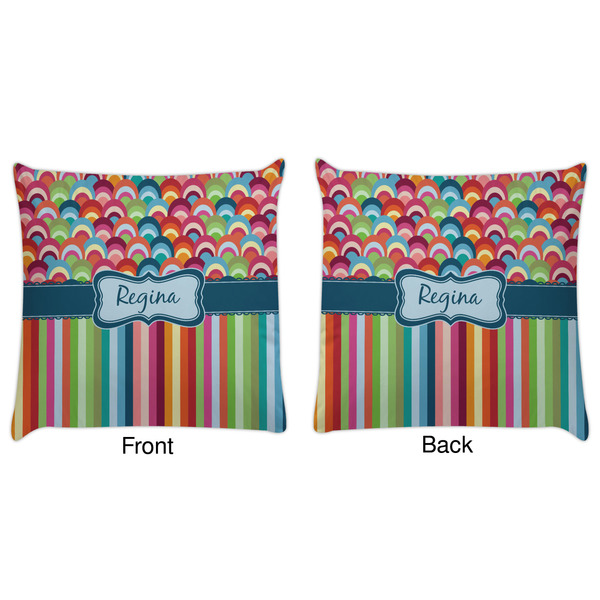 Retro Scales & Stripes Decorative Pillow Case - Approval