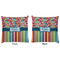 Retro Scales & Stripes Decorative Pillow Case - Approval