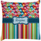 Retro Scales & Stripes Decorative Pillow Case w/ Name or Text