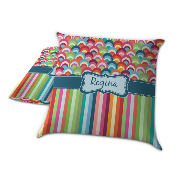 Retro Scales & Stripes Decorative Pillow Case - TWO