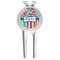 Retro Scales & Stripes Golf Divot Tool & Ball Marker (Personalized)
