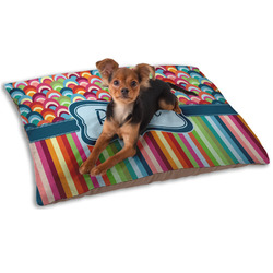 Retro Scales & Stripes Dog Bed - Small w/ Name or Text