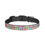 Retro Scales & Stripes Dog Collar - Large (Personalized)