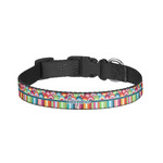 Retro Scales & Stripes Dog Collar - Small (Personalized)