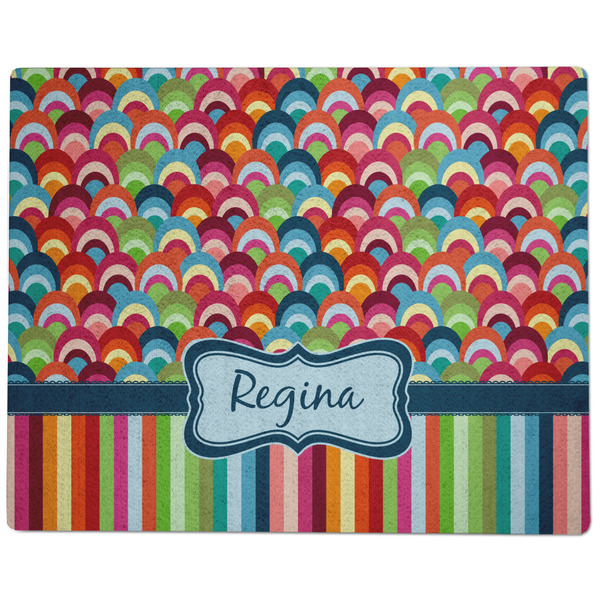 Retro Scales & Stripes Dog Food Mat - Large without Bowls