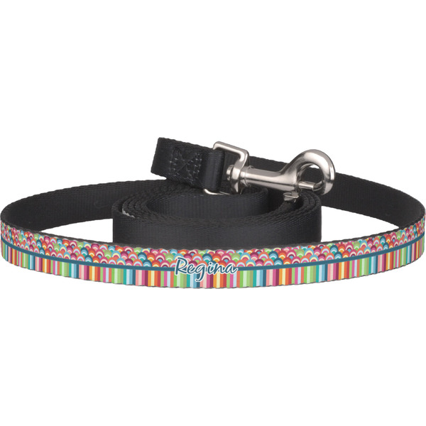 Custom Retro Scales & Stripes Dog Leash (Personalized)