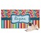 Retro Scales & Stripes Dog Towel (Personalized)