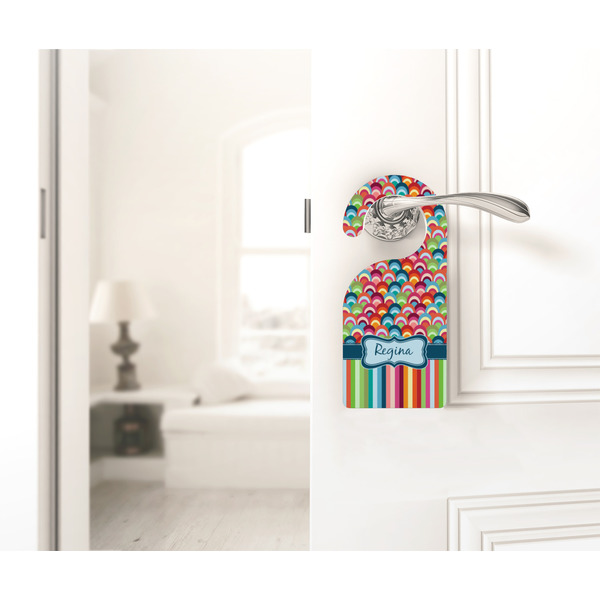 Retro Scales & Stripes Door Hanger - LIFESTYLE