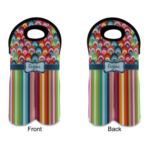 Retro Scales & Stripes Double Wine Tote - APPROVAL (new)