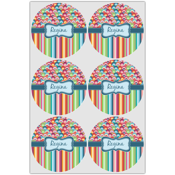 Retro Scales & Stripes Drink Topper - Large - Set of 6