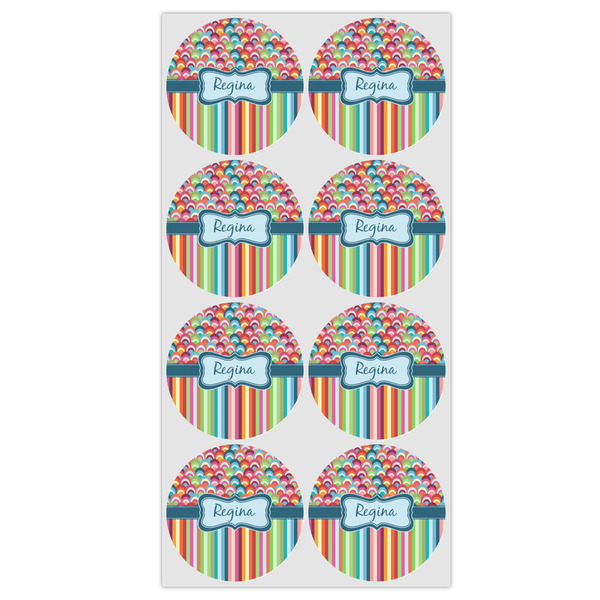 Retro Scales & Stripes Drink Topper - Medium - Set of 12