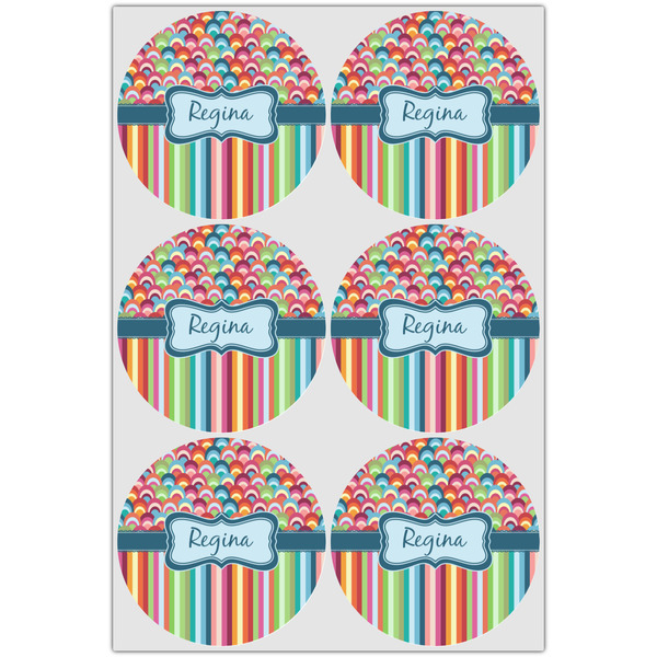Retro Scales & Stripes Drink Topper - XLarge - Set of 6