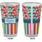 Retro Scales & Stripes Pint Glass - Full Color - Front & Back Views