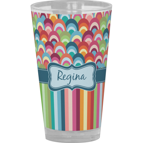 Custom Retro Scales & Stripes Pint Glass - Full Color (Personalized)