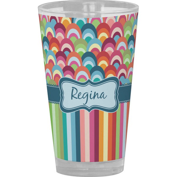 Custom Retro Scales & Stripes Pint Glass - Full Color (Personalized)