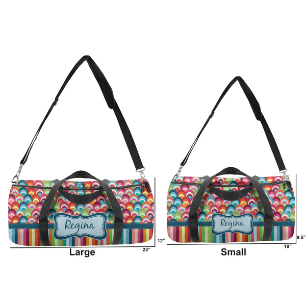 Retro Scales & Stripes Duffle Bag Small and Large