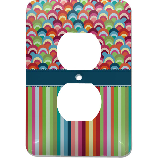 Custom Retro Scales & Stripes Electric Outlet Plate