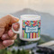 Retro Scales & Stripes Single Shot Espresso Cup - Single (Personalized)