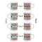 Retro Scales & Stripes Espresso Cup Set of 4 - Apvl
