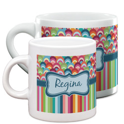 Retro Scales & Stripes Espresso Cup (Personalized)