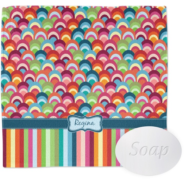 Custom Retro Scales & Stripes Washcloth (Personalized)