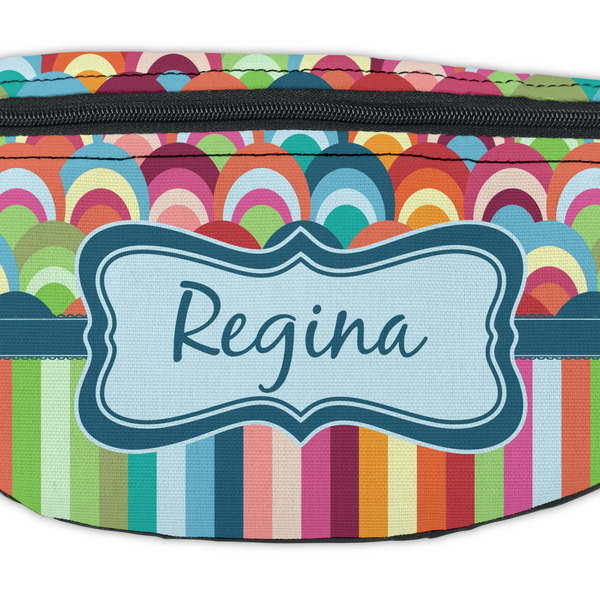 Retro Scales & Stripes Fanny Pack - Closeup