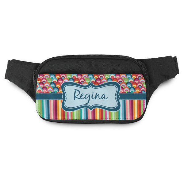Custom Retro Scales & Stripes Fanny Pack - Modern Style (Personalized)