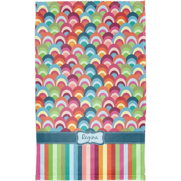 Retro Scales & Stripes Finger Tip Towel - Full View