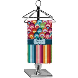 Retro Scales & Stripes Finger Tip Towel - Full Print (Personalized)