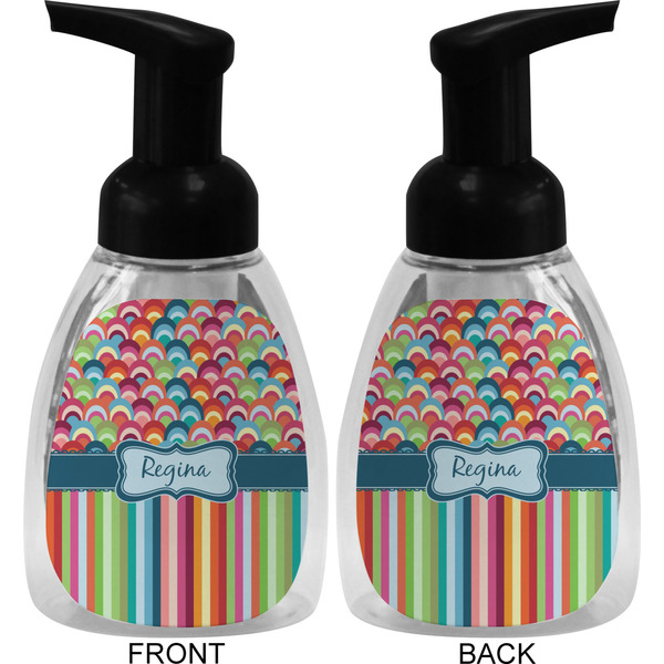 Retro Scales & Stripes Foam Soap Bottle (Front & Back)