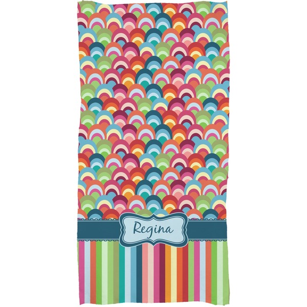 Retro Scales & Stripes Full Sized Bath Towel - Apvl