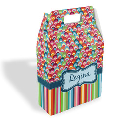 Retro Scales & Stripes Gable Favor Box (Personalized)