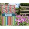 Retro Scales & Stripes Garden Flag - Outside In Flowers