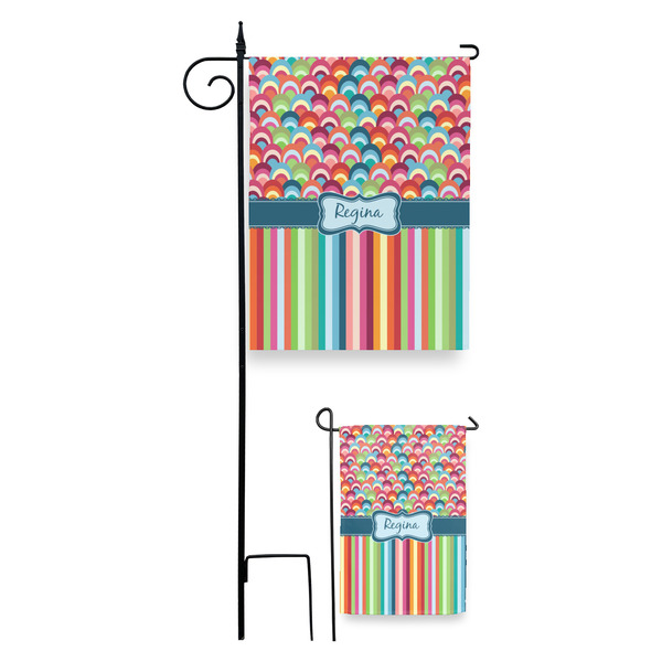 Retro Scales & Stripes Garden Flag - PARENT/MAIN