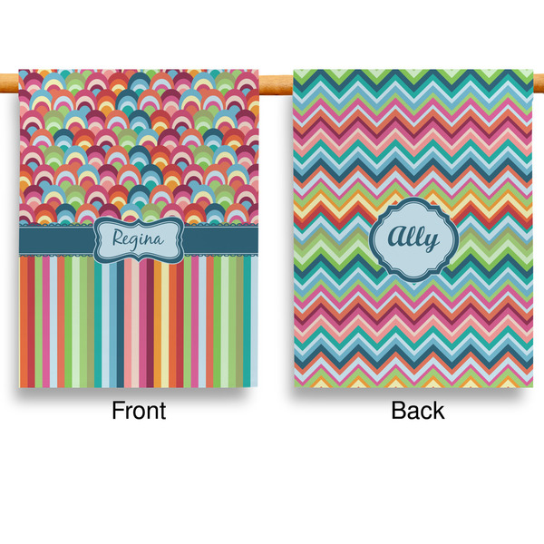 Retro Scales & Stripes Garden Flags - Large - Double Sided - APPROVAL